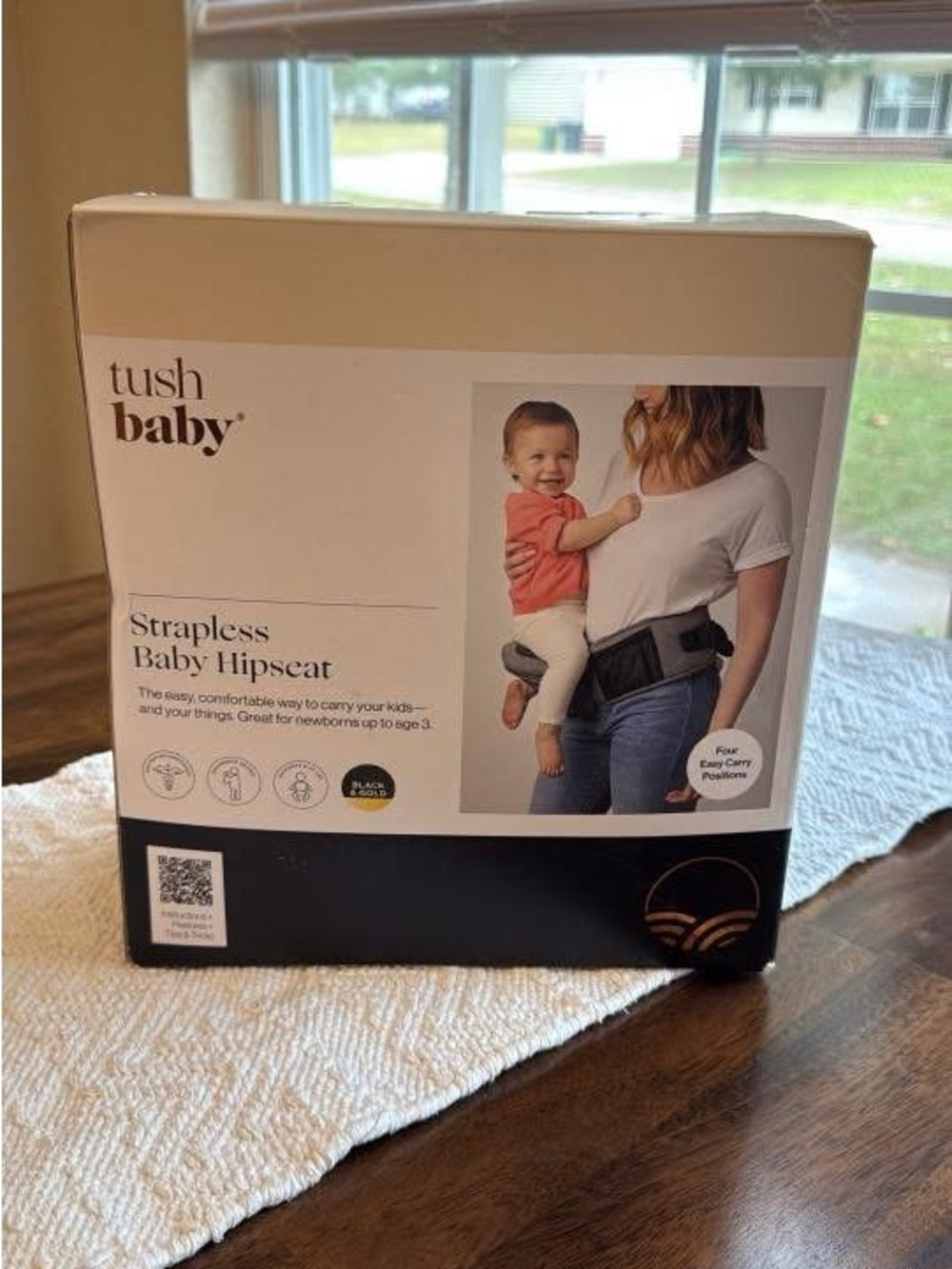 tush baby Strapless Baby Hipseat - Black